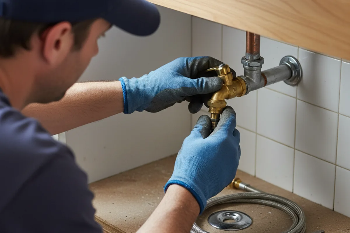 Shutoff valve and fitting work during Emergency Plumbing in New York Mills